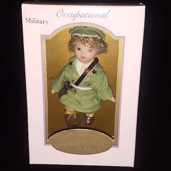 Military - Porcelain Occupational Collectible Ornament - Picture 1 of 5